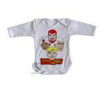 body nenê criança roupa bebê manga longa Jonny Quest cabeças body nenê criança roupa bebê manga longa Jonny Quest cabeças