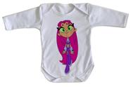 body nenê criança roupa bebê manga longa Jovens Titãs Estelar body nenê criança roupa bebê manga longa Jovens Titãs Estelar