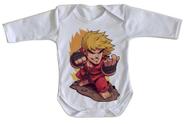 body nenê criança roupa bebê manga longa Ken Street Fighter body nenê criança roupa bebê manga longa Ken Street Fighter