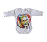 body nenê criança roupa bebê manga longa Kurt Cobain nirvana