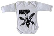 body nenê criança roupa bebê manga longa Linkin Park Soldier