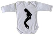 body nenê criança roupa bebê manga longa Michael Jackson