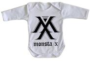 body nenê criança roupa bebê manga longa monsta x k pop bts
