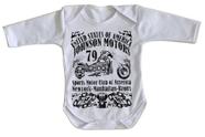 body nenê criança roupa bebê manga longa Moto Johnson Motors