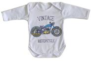 body nenê criança roupa bebê manga longa Moto Vintage body nenê criança roupa bebê manga longa Moto Vintage