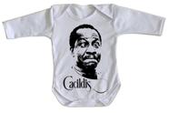 body nenê criança roupa bebê manga longa Mussum Cacildis