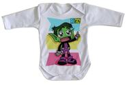 body nenê criança roupa bebê manga longa Mutano Jovens Titãs