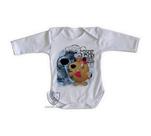 body nenê criança roupa bebê manga longa Mutley azul