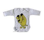 body nenê criança roupa bebê manga longa Mutley rindo