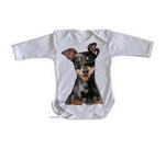 body nenê criança roupa bebê manga longa Pinscher orelhas body nenê criança roupa bebê manga longa Pinscher orelhas