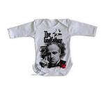 body nenê criança roupa bebê manga longa Poderoso Chefão Godfather