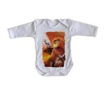 body nenê criança roupa bebê manga longa Rei Leão Simba