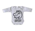 body nenê criança roupa bebê manga longa Rei Leão Simba Lembre-se de quem você é