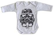 body nenê criança roupa bebê manga longa Stormtrooper body nenê criança roupa bebê manga longa Stormtrooper