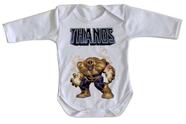 body nenê criança roupa bebê manga longa Thanos Cartoon