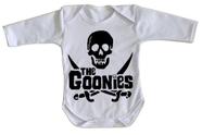 body nenê criança roupa bebê manga longa The Goonies Caveira