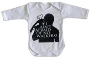 body nenê criança roupa bebê manga longa The Walking Dead Afraid