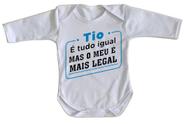 body nenê criança roupa bebê manga longa Tio é tudo igual mas o meu é mais legal