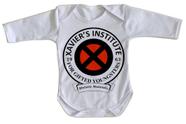 body nenê criança roupa bebê manga longa Xavier Institute X-Men
