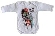 body nenê criança roupa bebê manga longa Zombie use Cérebro