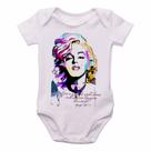body nenê criança roupa bebê Marilyn Monroe frase