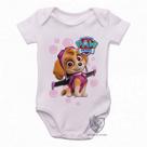 body nenê criança roupa bebê Patrulha Canina Skye