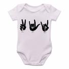 body nenê criança roupa bebê Paz love rock body nenê criança roupa bebê Paz love rock