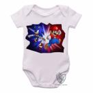 body nenê criança roupa bebê Sonic Mário