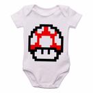body nenê criança roupa bebê Super Mario Mushroom