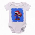body nenê criança roupa bebê Super Mário pixel