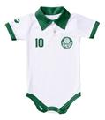 Body Palmeiras Bebe Recem Nascido Branco Ou Rosa Oficial - Branco - G (6-9 meses)