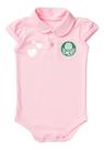 Body Palmeiras Bebe Recem Nascido Branco Ou Rosa Oficial - Rosa - G (6-9 meses)