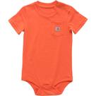 Body para bebé Carhartt de manga corta con bolsillo, 9 meses, naranja grenadina