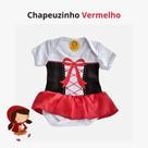 Body para Bebe Mesversário Temático Princesa Chapeuzinho Vermelho - tamanho M (3 a 6 meses) Body para Bebe Mesversário Temático Princesa Chapeuzinho Vermelho - tamanho M (3 a 6 meses)