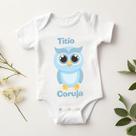 Body Personalizado Bebê Titio Coruja Body Personalizado Bebê Titio Coruja