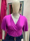 Body Plus Size manga evasê Roxo GG Body Plus Size manga evasê Roxo GG