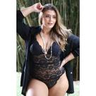 Body plus size reforçado rendado