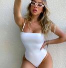 Body poliamida com bojo branco