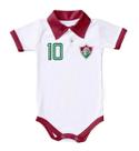 Body Pólo Bebê Fluminense Branco Manga Curta - Torcida Baby Body Pólo Bebê Fluminense Branco Manga Curta - Torcida Baby