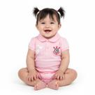 Body Polo Rosa Bebê Corinthians Torcida Baby 033XPR