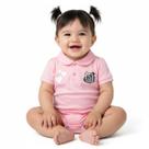 Body Polo Rosa Bebê Santos Torcida Baby 033XPR