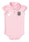 Body Ponte Preta Bebe Recem Nascido Branco Ou Rosa Oficial - Rosa - M (3-6 meses)