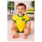 Body Premium Copa 2026 Brasil Bebê 1 ou 2 Anos Torcida Baby