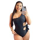 Body Premium Um Ombro Só Abertura Lateral Com Laço