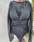 Body princesa preto feminino