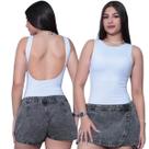 Body Regata Costa Nua Gola Redonda Feminino
