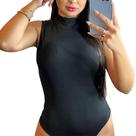 Body Regata Feminino Gola Alta Tecido Ribana Body Regata Feminino Gola Alta Tecido Ribana