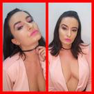 Body rosa decote profundo manga longa ombreira sexy