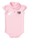 Body Rosa Gola Polo Macacão Infantil São Paulo Para Bebê Time de Futebol Oficial Body Rosa Gola Polo Macacão Infantil São Paulo Para Bebê Time de Futebol Oficial