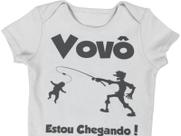 Body Roupinha Bebê Vovô Estou Chegando Pescador Branca